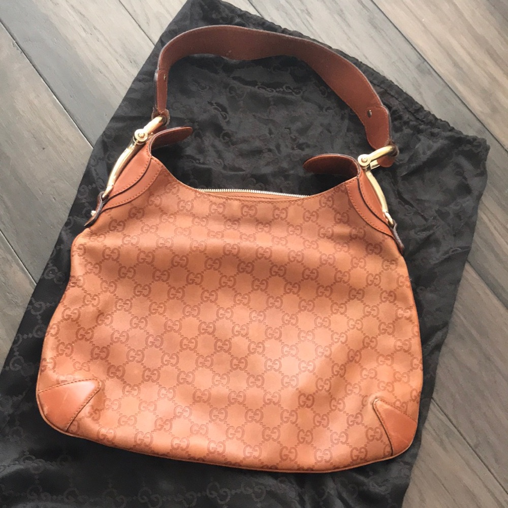Hard to Find Gucci Horsebit bag - brown leather